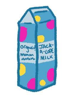 a colourful carton of milk